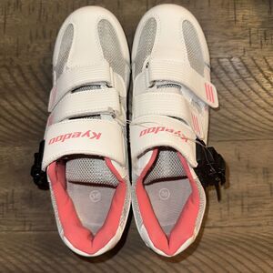 Unisex Kyedoo Cycling Shoes Indoor / Outdoor Peloton Pre-Installed White Size 7